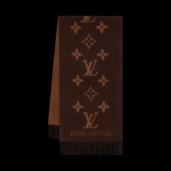 Louis Vuitton Elegant Brown Monogram Scarf